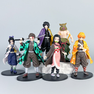 Demon Slayer: Kimetsu No Yaiba Figure Anime Sword Fire God Tanjiro Iwakami Kindness Mido Fujioka Yiyong Model Ornaments