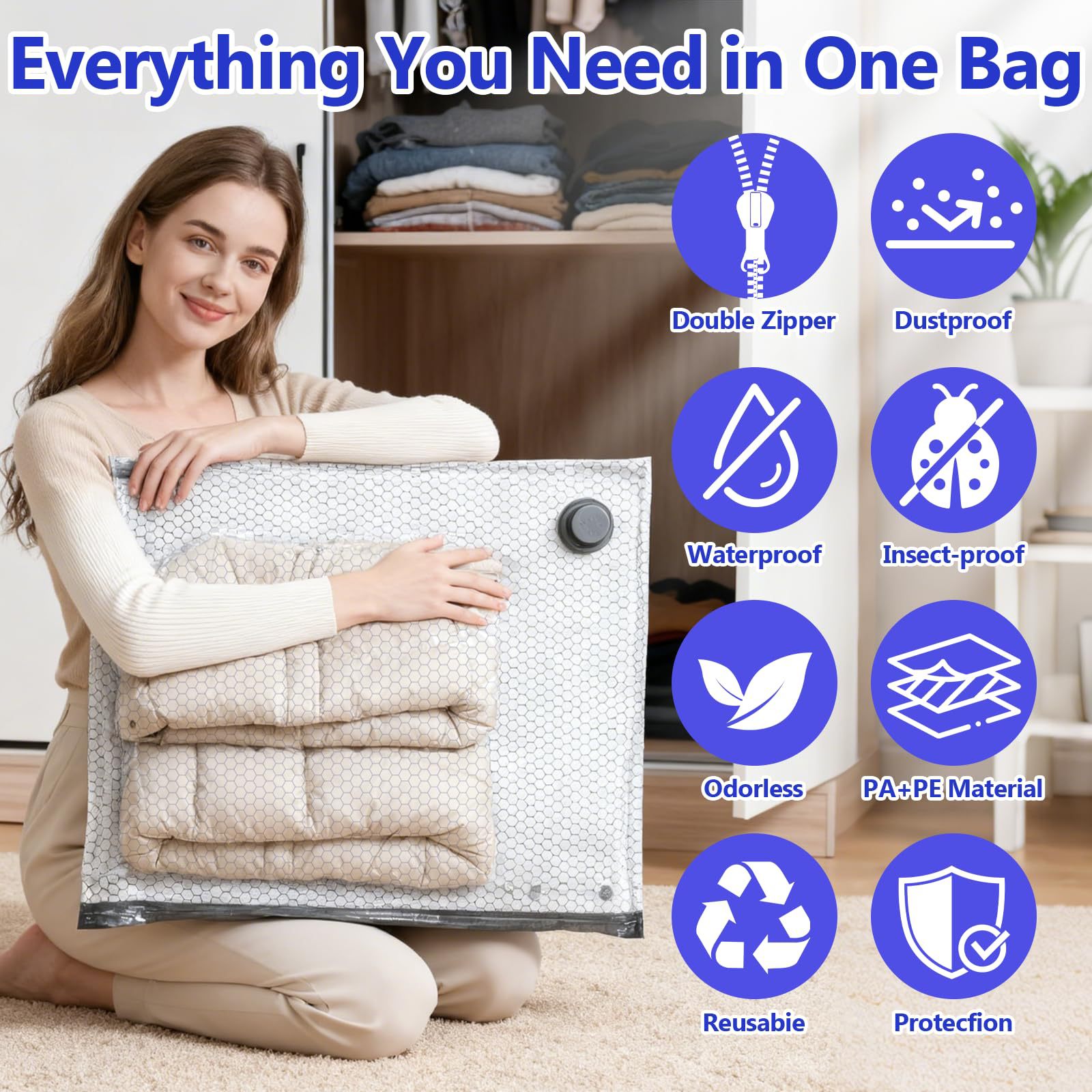 Bolsa de compresión al vacío de viaje de negocios, bolsa de almacenamiento, maleta doméstica, bolsa especial de ropa, ropa image 6