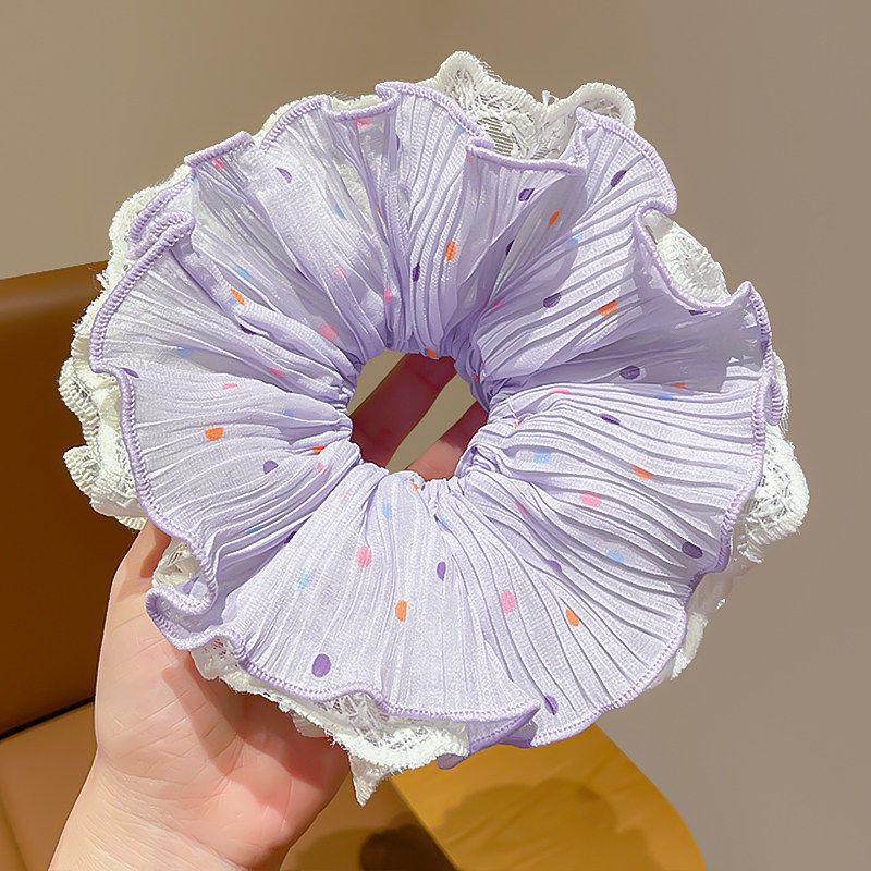 2# 보라색 레이스 머리끈 18cm