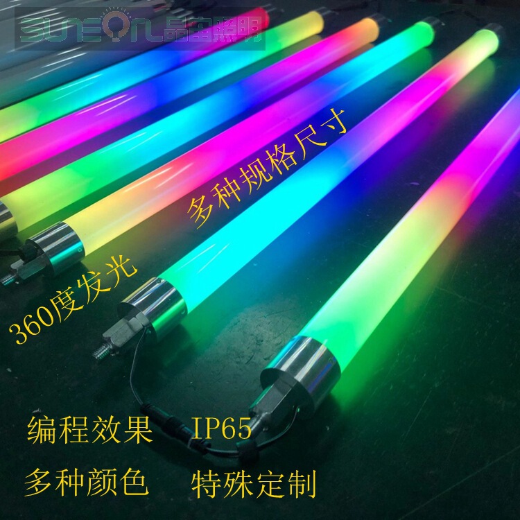 Led Light Strip with Round Diameter 36 Silicone Light Strip 5V Colorful Rgb Programmable Neon Light Tube Rgb Color-Changing Light Strip