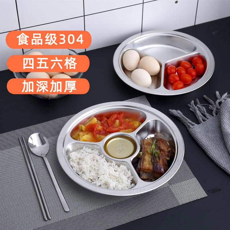 Round fast food plate cafeteria