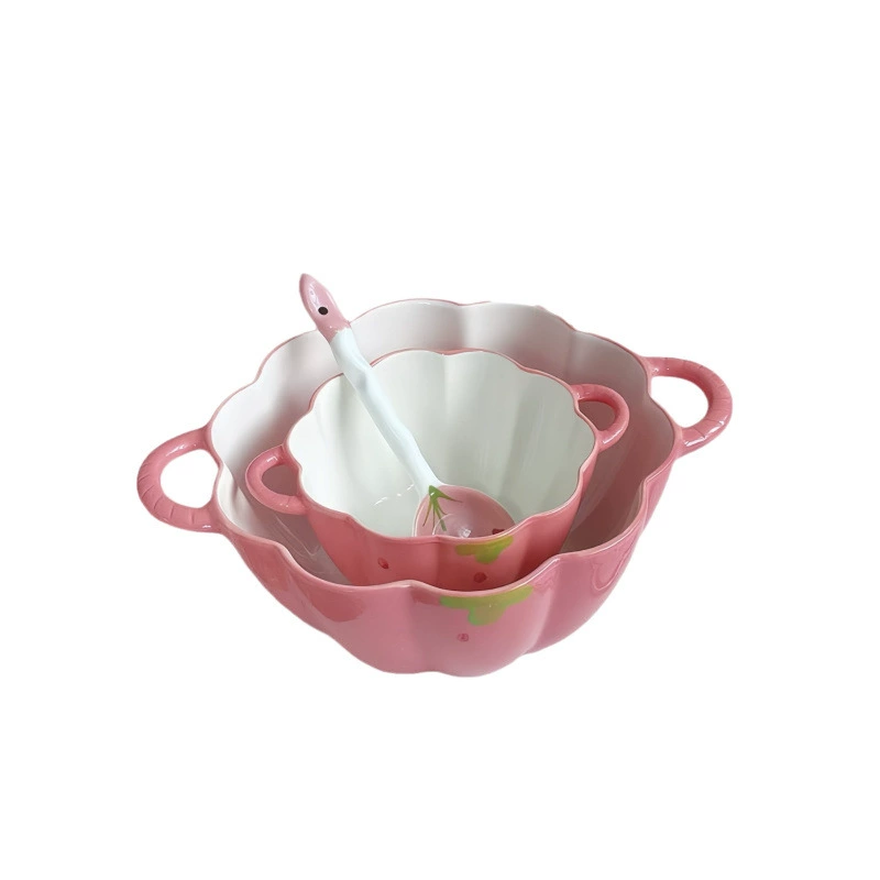 Керамический набор Strawberry, фуксия, изысканная посуда, новая коллекция