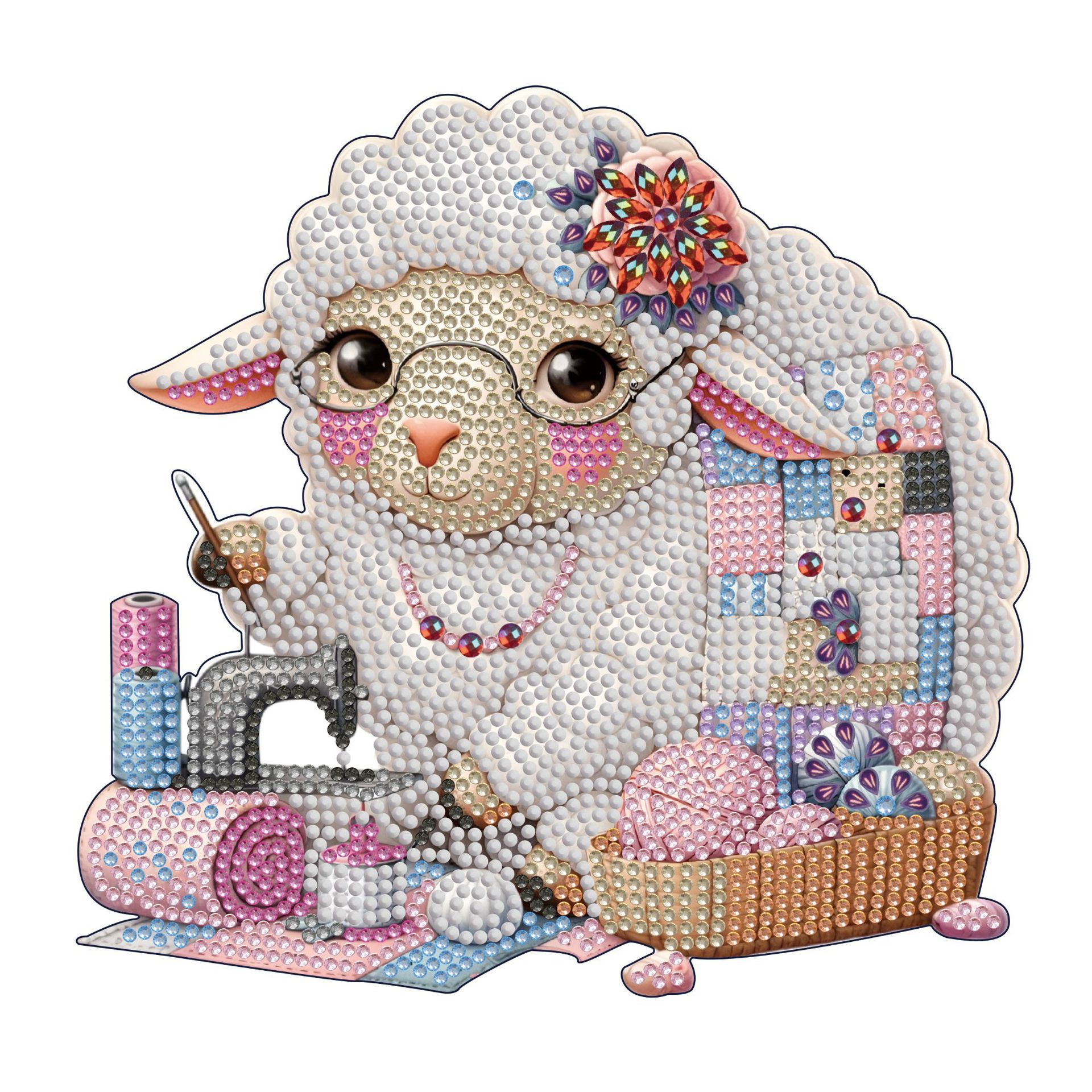 Pintura de diamantes 5D transfronteriza hecha a mano DIY, adorno de juguete de cartón tridimensional, dinosaurio de dibujos animados, pintura de diamantes para niños.