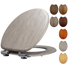 工厂直销密度板木质MDF马桶盖pvc贴皮木纹带缓降