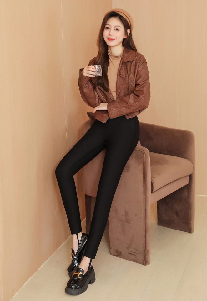 Quần legging nữ lót nhung dày dặn cạp cao giữ ấm mùa đông có đệm đầu gối — Quần Giữ Ấm bằng lụa 100% dày, Quần lụa nhung cừu 100% dày, Quần Giữ Ấm bằng lụa 100% dày [có đệm thắt lưng và đệm đầu gối], Quần giữ nhiệt bằng len 100% dày [có đệm thắt lưng và đệm đầu gối] chi tiết 28