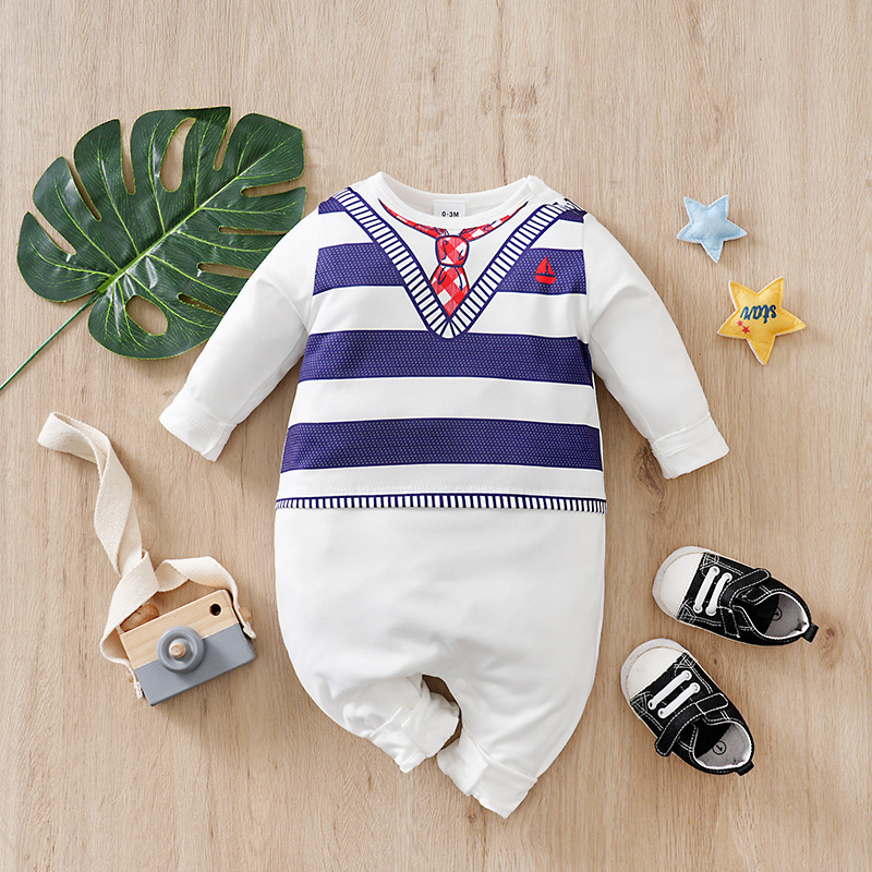 赤ちゃんのワンピースは紳士の男の子と子供の服を結びます。