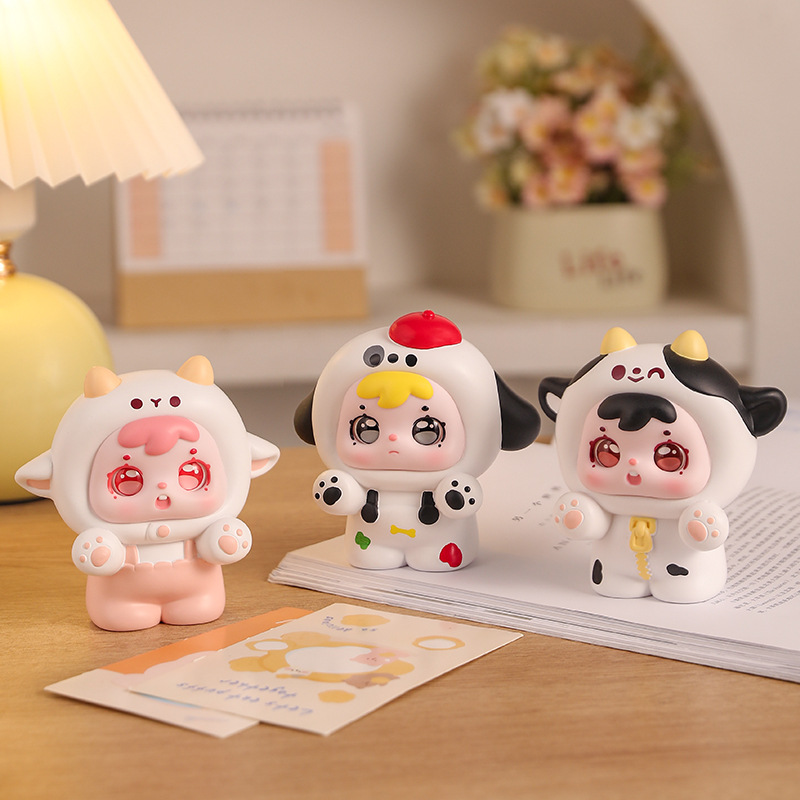 创意卡通动物树脂工艺小摆件 办公室桌面装饰品萌宠学生节日礼物