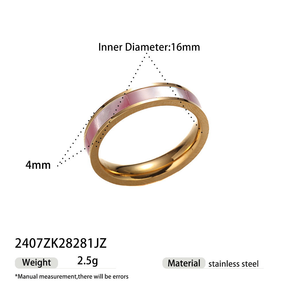 TENA conchas de acero inoxidable anillo de nicho femenino 25 nuevos joyas de mano rojas de red joyas de pulso de acero titanio