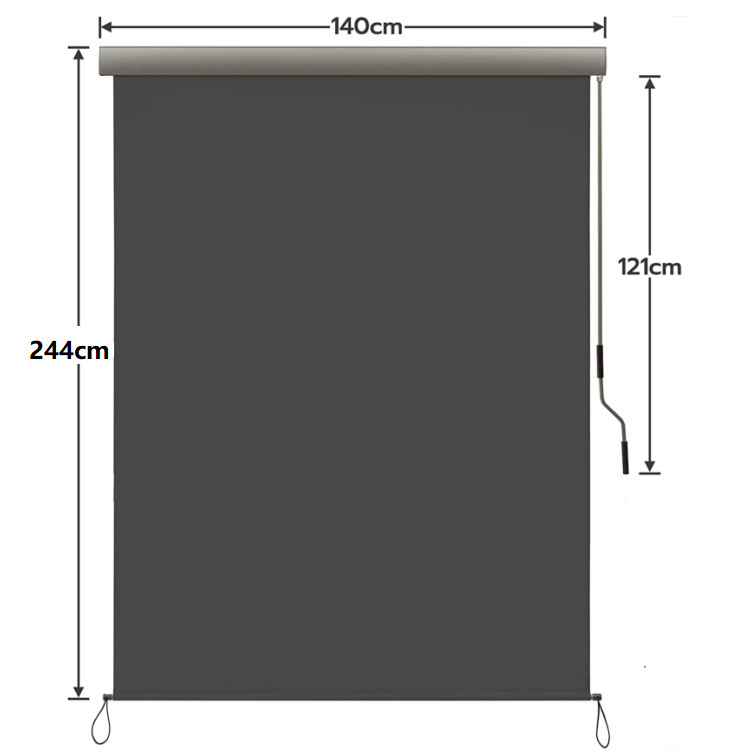 Aluminum Vertical Awning for Coffee Shop Living Room Office Balcony Privacy Screen Sunscreen Awning