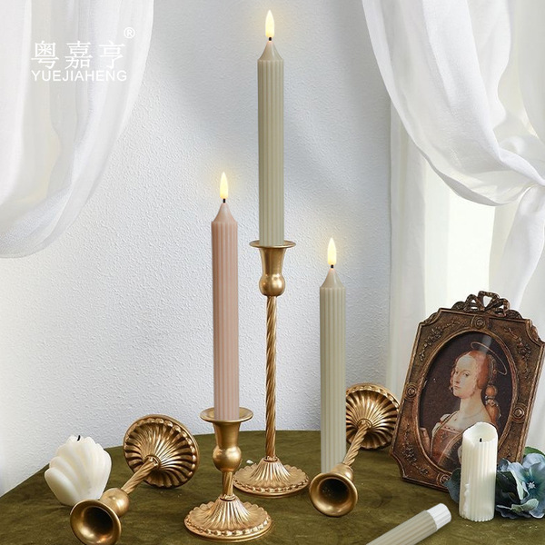 Morandi color rod wax paraffin LED electronic candle light Christmas…