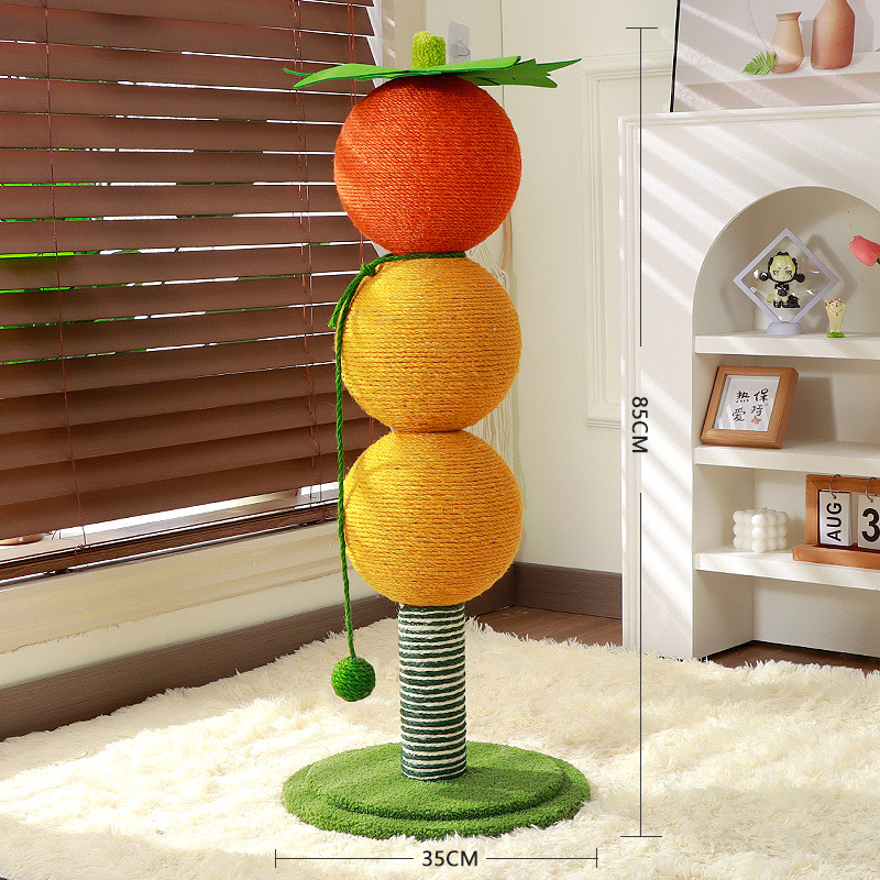 Tablero de agarre para gatos para interiores, poste de agarre para gatos, juguete para gatos, marco de escalada para gatos, garra vertical, cuerda de cáñamo, bola de agarre, juguete sin migajas