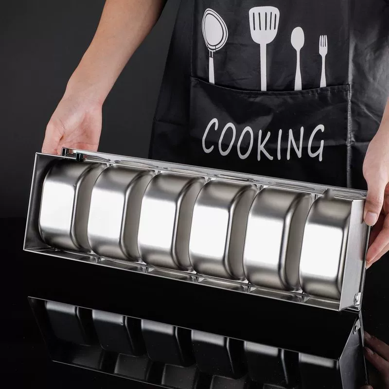 Вся сталь 304 из нержавеющей стали приправа коробка отель квадратный приправа коробка с крышкой для хранения