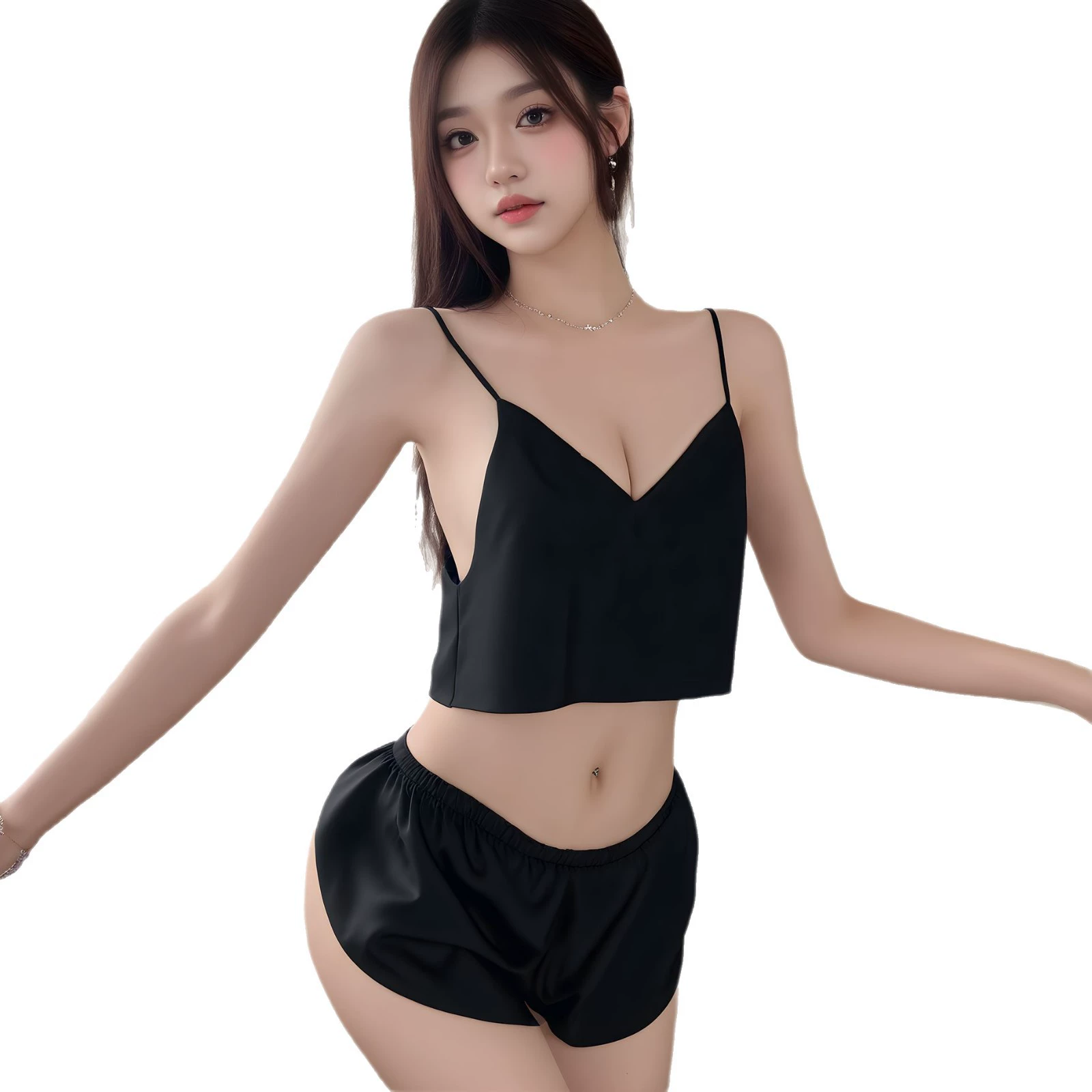 Пикантный Sexy тонкий пижама, юбка, белье, форма, комплект, городской стиль, плюс размер