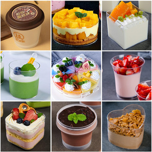 Hot Selling Cut Triangle Cake Transparent Plastic Cup Korean-style Mousse West Point Packaging Container Injection Molding Large Cup