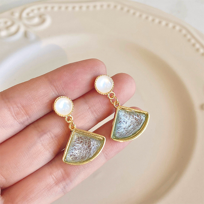 Women's Gender Plating Design 1 Pair Glam Lady Korean Style Geometric Flower Plating Alloy Ear Studs