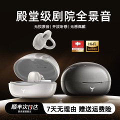 跨境新款耳夹式不入耳防水无线运动蓝牙耳机6.0降噪超长续航私模