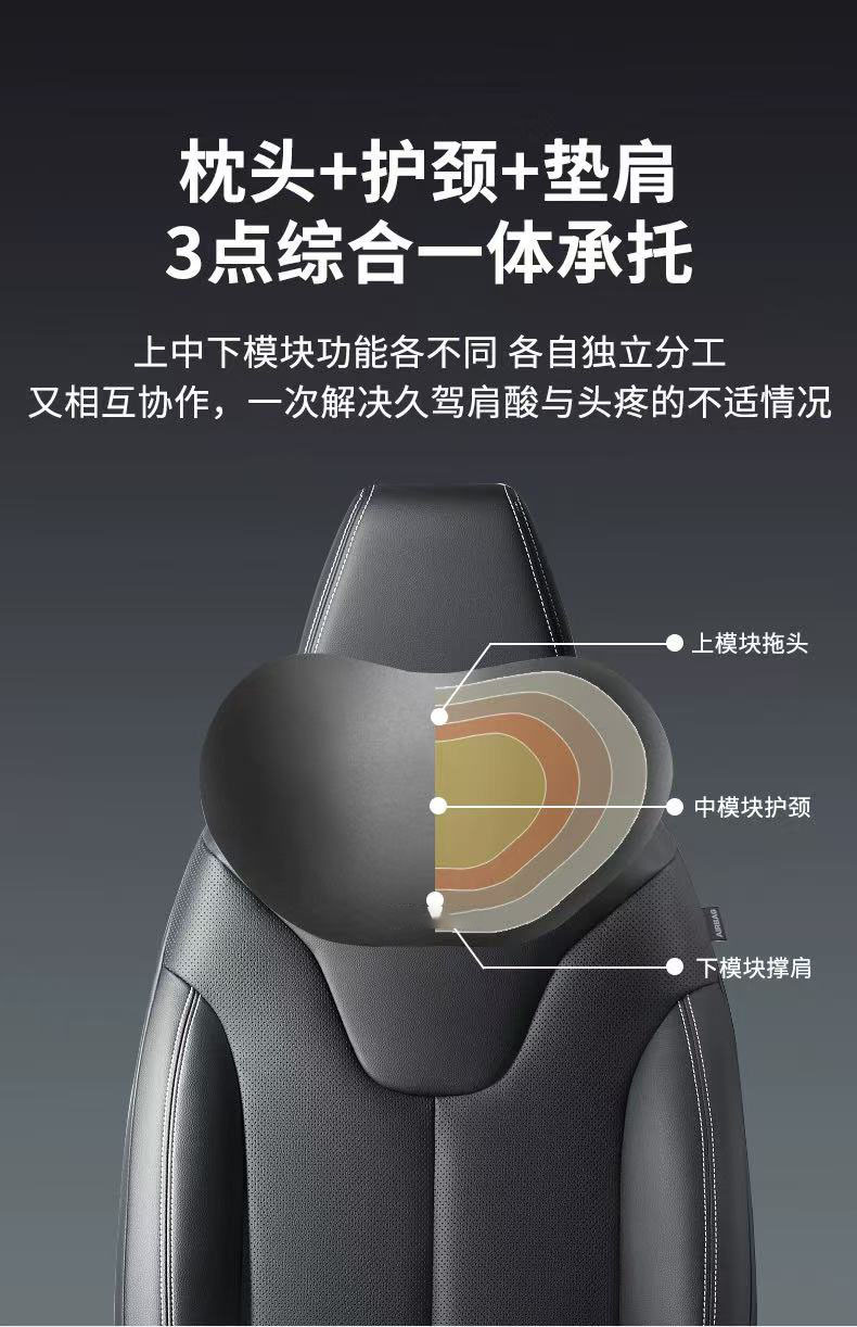 Car Headrest, Lumbar Support, Car Cushion, Seat Backrest, Car Lumbar Pad, Waist Support, Neck Pillow, Memory Foam