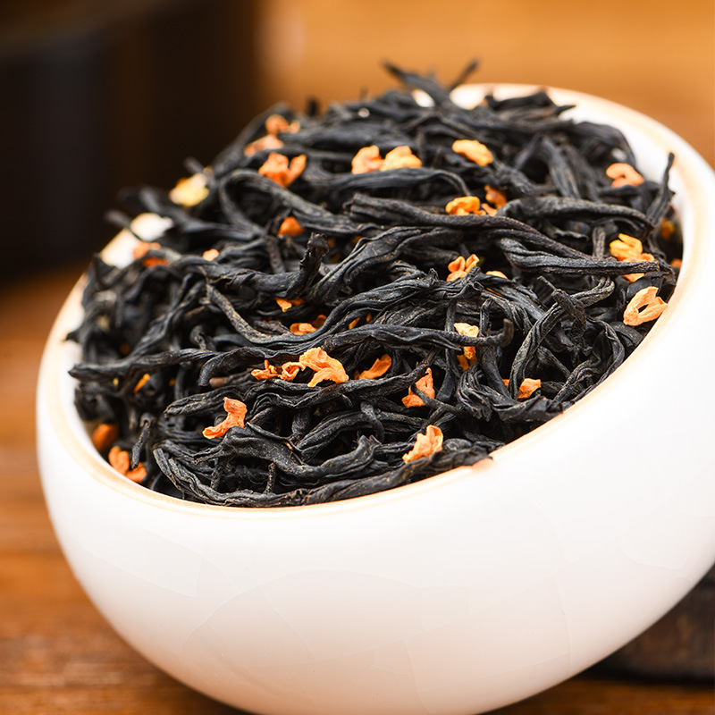 Osmanthus Black Tea Loose Leaf 2023 New Tea Zheng Shan Xiao Zhong Wuyi Black Tea Aromatic and Long-Steeping Tea Gift Box Canister 500g