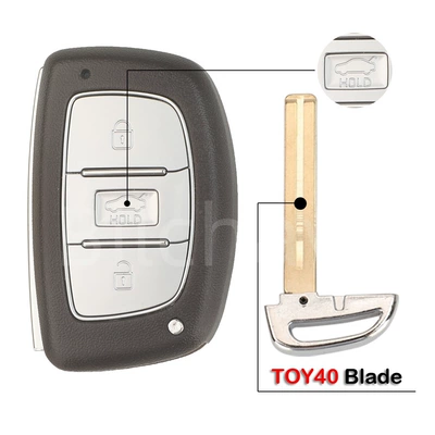 Suitable for Hyundai Mistra IX35 Car Keys - 3-key-central-slot-blank-key
