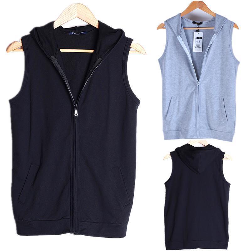 Summer sports vest sleevless with hood