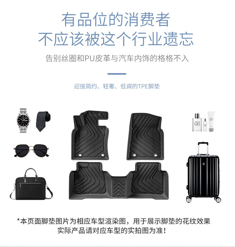 Suitable for 18-24 Lexus Es300H Car Trunk Mat Environmentally Friendly Tpe Trunk Mat Cross-Border