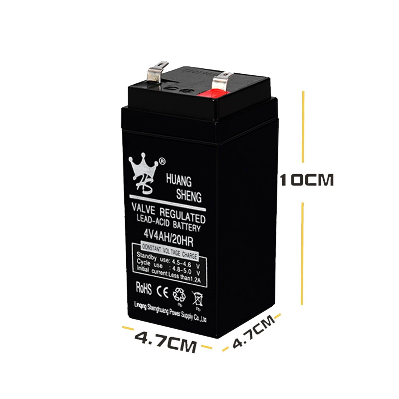 Аккумулятор 4V 4.5Ah, свинцово-кислотный, размеры 5×2.93×2.35 см, бренд , серия Huangsheng/LINSHI