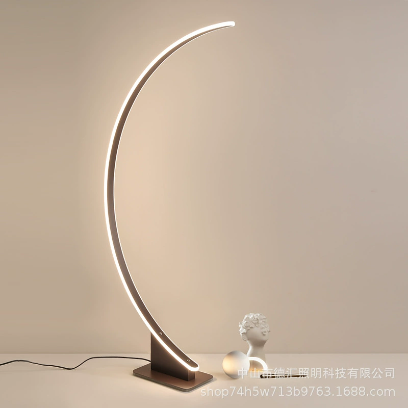 LED напольная лампа для гостиной, современная и минималистичная подсветка, кривой настольный светильник