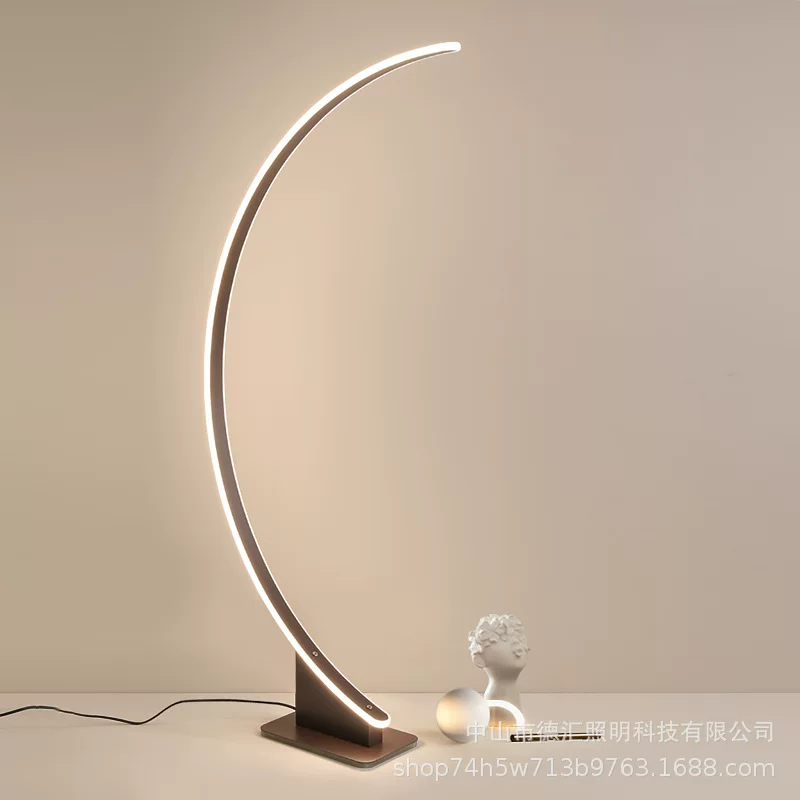 LED напольная лампа для гостиной, современная и минималистичная подсветка, кривой настольный светильник
