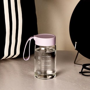 High Borosilicate Glass Water Cup, Graduated Cup, Milk Cup, Coffee Cup, Portable Breakfast Cup, Soy Milk Cup, Small Take-Out Cup