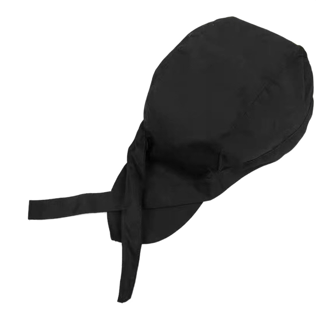 Japanese-style pirate hat headscarf restaurant catering closed toe waiter work hat male and female chef ribbon hat quick-drying solid color