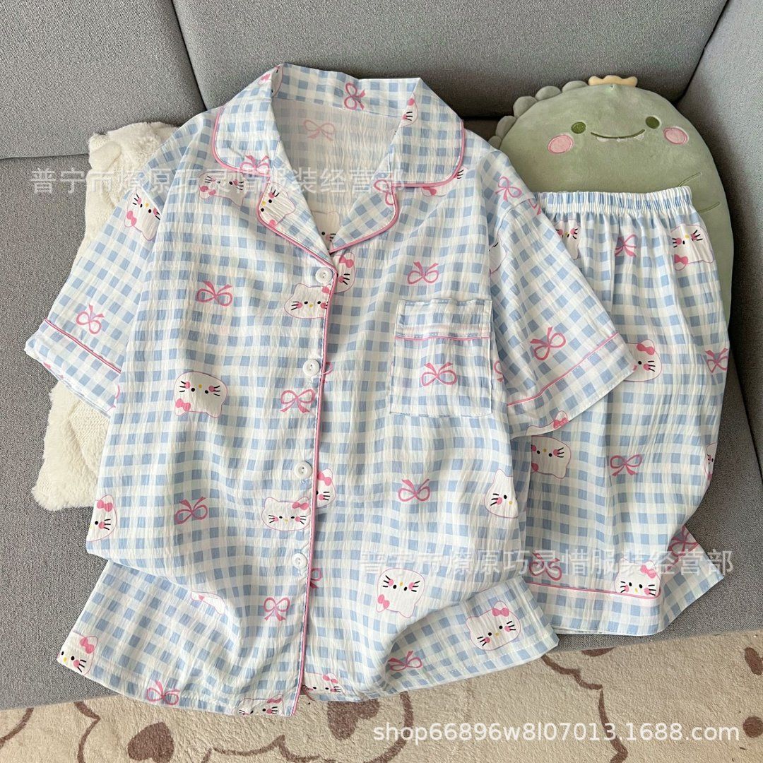 Zd-2341-31#Bowknot KT cat blue