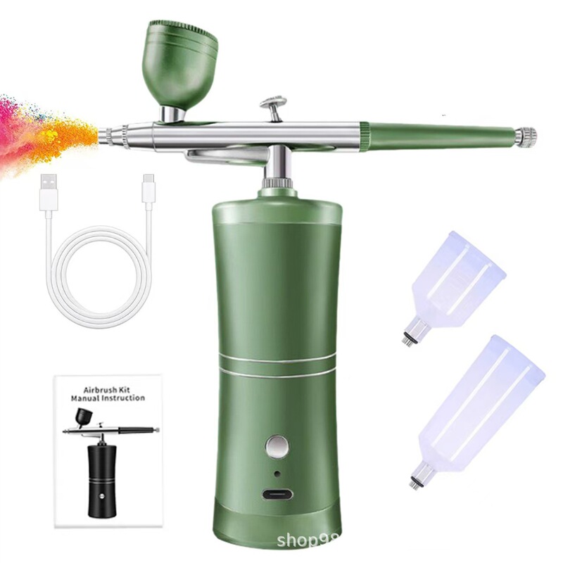 家庭用酸素注入器、保湿スプレー、カラーマニキュア、ベーキングモデルスプレーガン用の電動エアブラシセットの国境を越えた供給|undefined