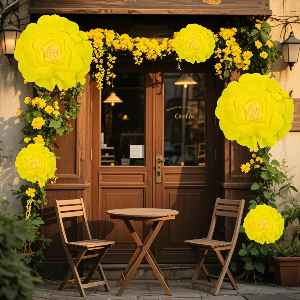 Red de celebridades, rosa amarilla, ratán, pared de flores, simulación, fotografía de fotos de bodas, decoración de fotos, flores de ratán, arte floral al aire libre
