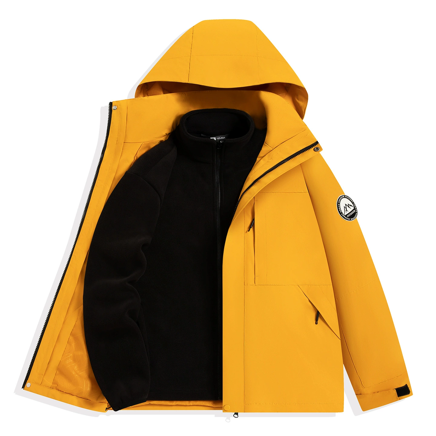 Ветрозащитная водонепроницаемая походная куртка для мужчин и женщин с пухом, три в одном