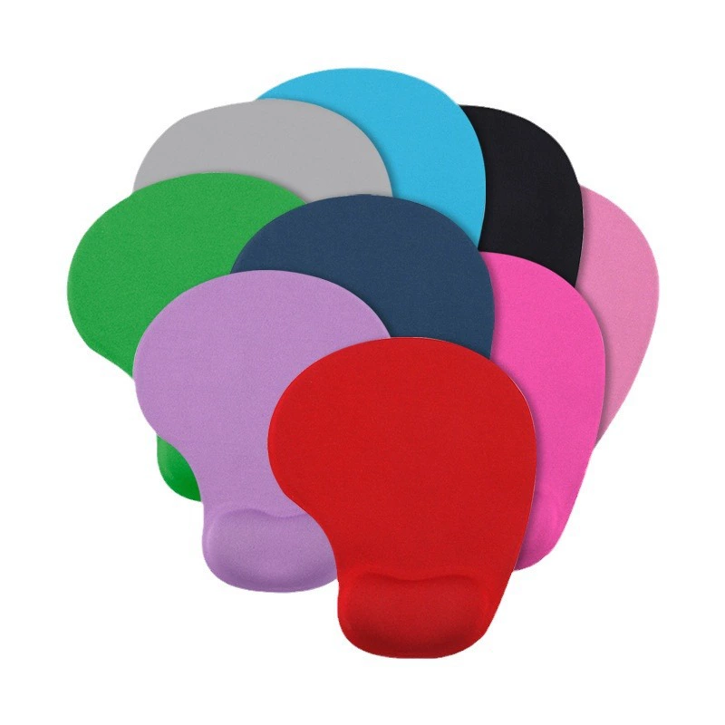 Mouse pad G01 (silicone surface) with soft polyurethane wrist rest, non‑slip, multi‑pattern