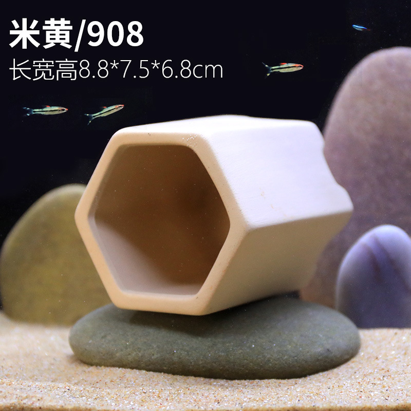 水槽キノコハウス装飾品陶器ポット隠れ家クリエイティブセラミックパッケージ装飾ハウス造園エビの巣エビポット隠れ家|undefined