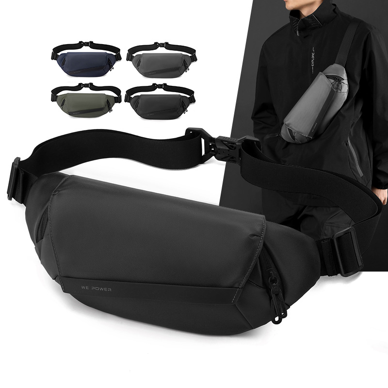 WEPOEWR nuevo estilo de ciclismo de viento bolso de cintura deportivo de viaje de negocios para hombres bolso de pecho de hebilla magnética