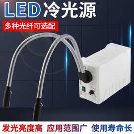 显微镜辅助光源LED卤素冷光源单支双支光纤医用导管照明射灯150W