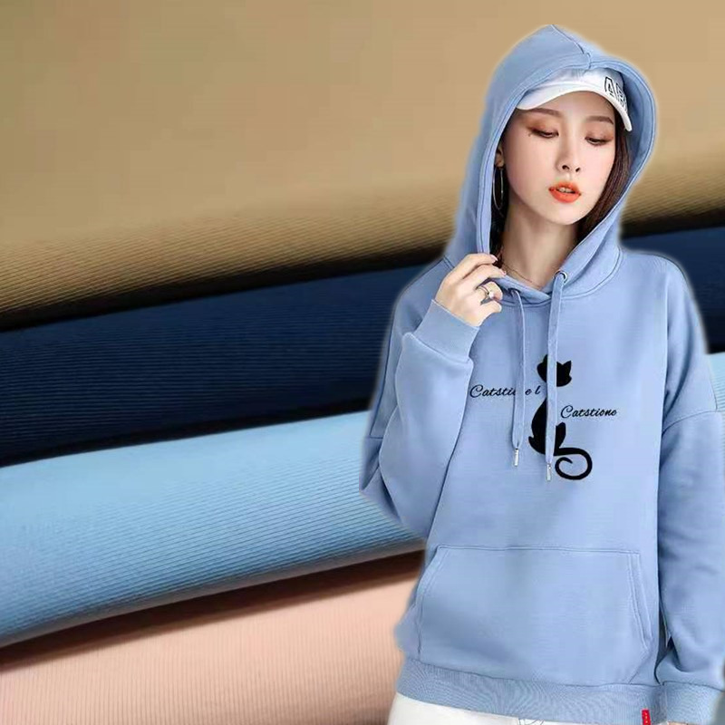 秋冬加绒卫衣面料440克复合羊羔绒加厚保暖童装服饰面料