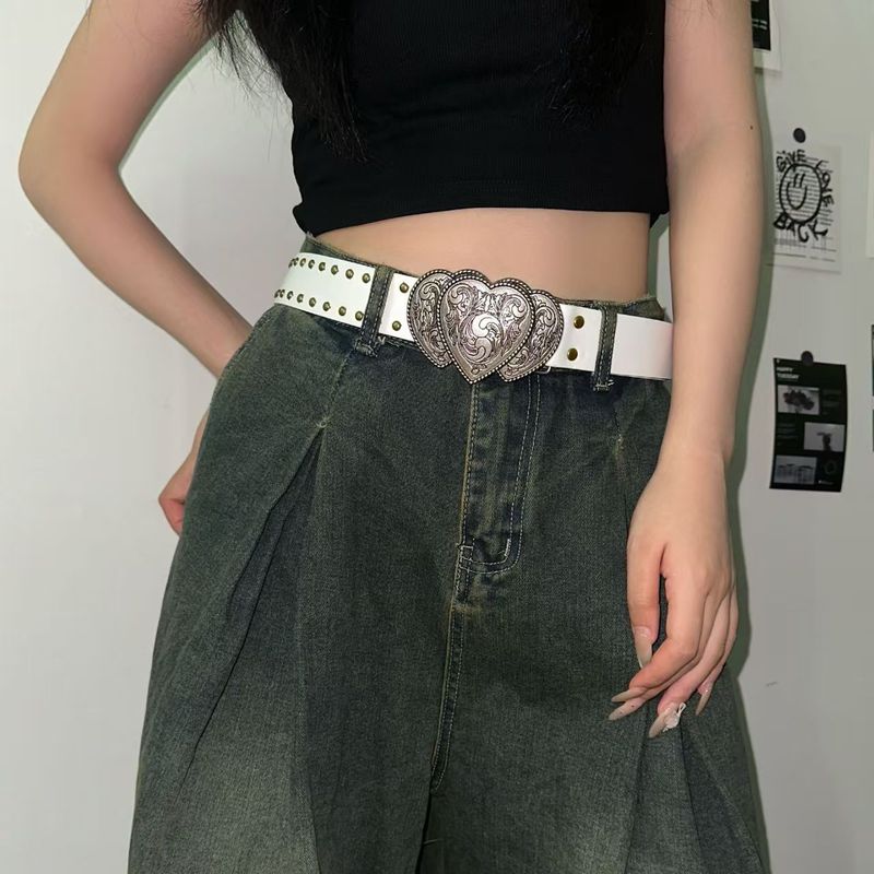 欧美复古皮质腰带女甜酷风个性设计皮带朋克风时尚百搭服饰配件潮|undefined