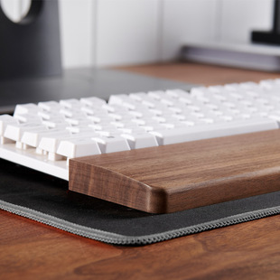 Keyboard universal whole wood black walnut hand support solid wood 87 key computer palm support mouse wrist pad k2 key Filco wood