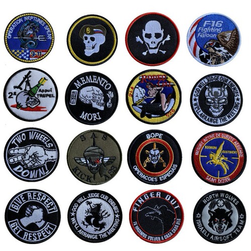 Badge embroidered floral patch magic outdoor products Amazon bag with embroidered floral patch armband magic embroidered badge