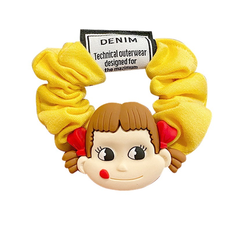 Accesorios para el pelo de los niños niñas flor diadema estilo coreano colorido tela dibujos animados cara sonriente banda pelo lindo gran intestino anillo tocado