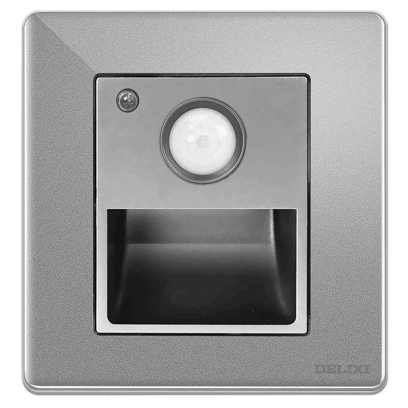 Панель Delixi Household 86 CD889 Ink Cai Caikai Open Double Control Starry Sky Gray Wall Switch