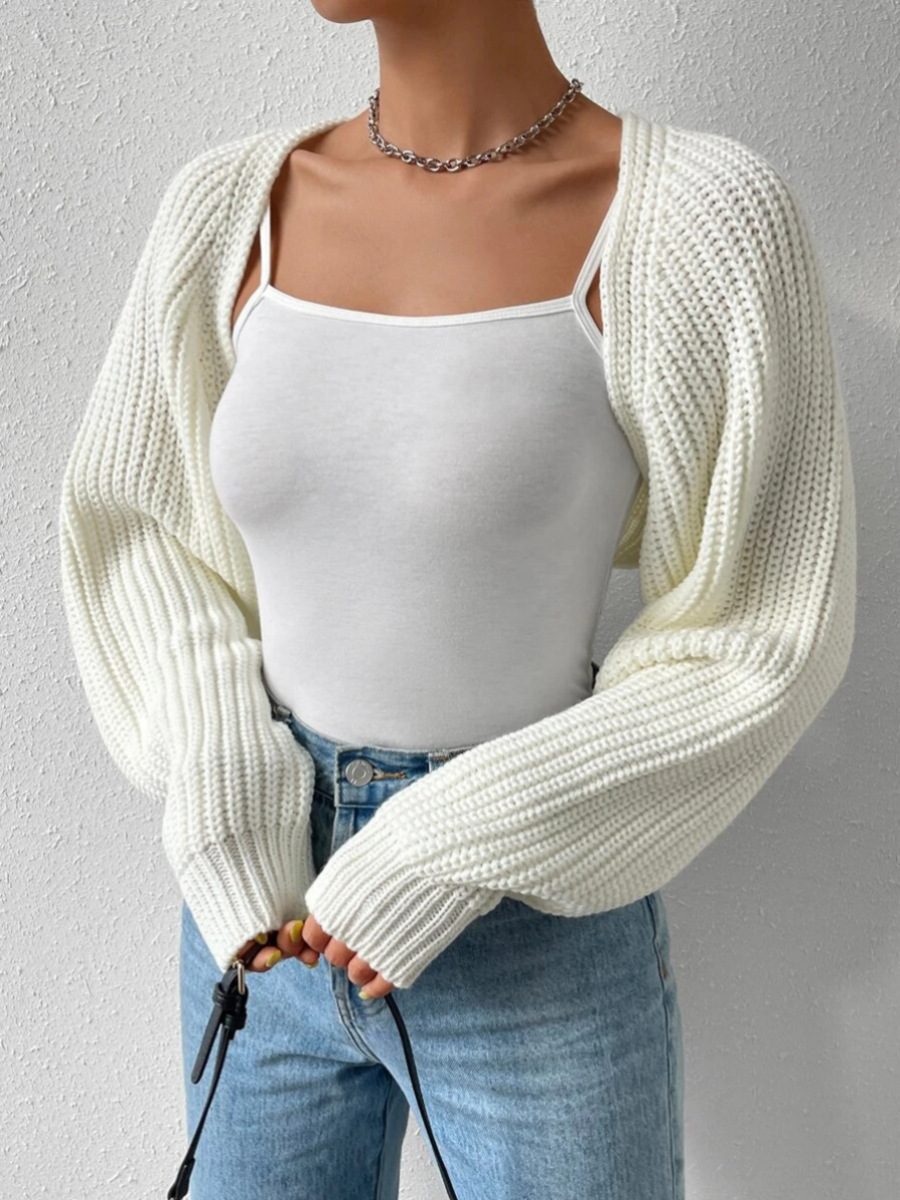 Women's Sweater Long Sleeve Sweaters & Cardigans Rib-knit Casual Simple Style Solid Color display picture 6
