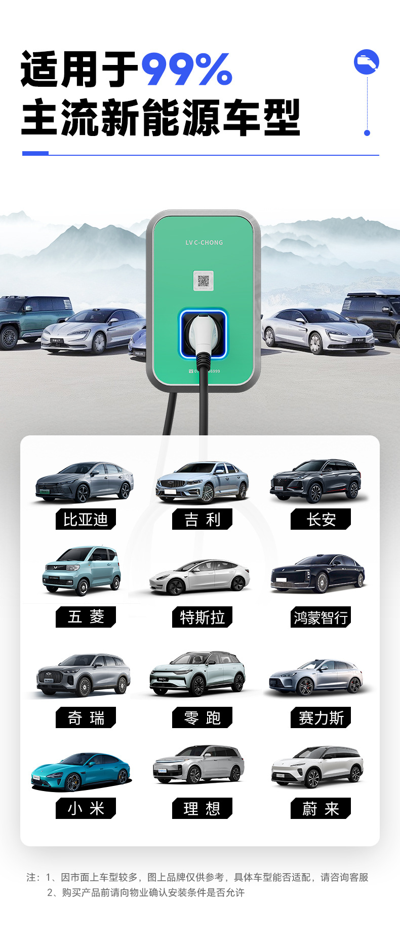 Luzhuchong New Energy Electric Vehicle 7Kw Home Charging Station Commercial Scan-Code and Card-Payment Charging Station