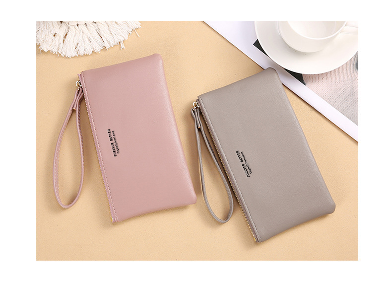 Women's Solid Color Pu Leather Zipper Wallets display picture 1