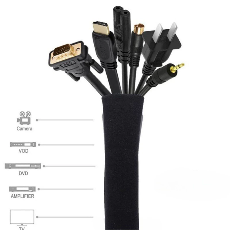 Органайзер для кабелей офисных компьютеров, органайзер для кабелей для дайвинга и готовки, пластиковая застежка-зажим для кабелей, защитный чехол на молнии.