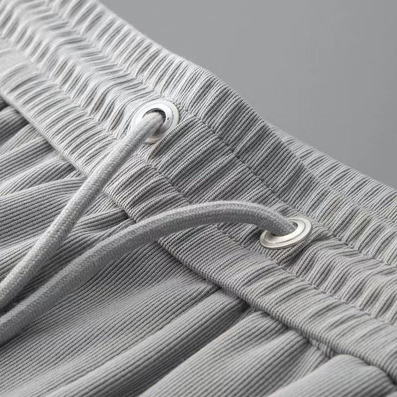 Herrenbekleidung Freizeithosen für Männer dünne Strickstickerei gepresster Kleber dreidimensionaler Modetrend All-Match-Sport-Slim-Fit-Jogginghose für Männer_voghion.com