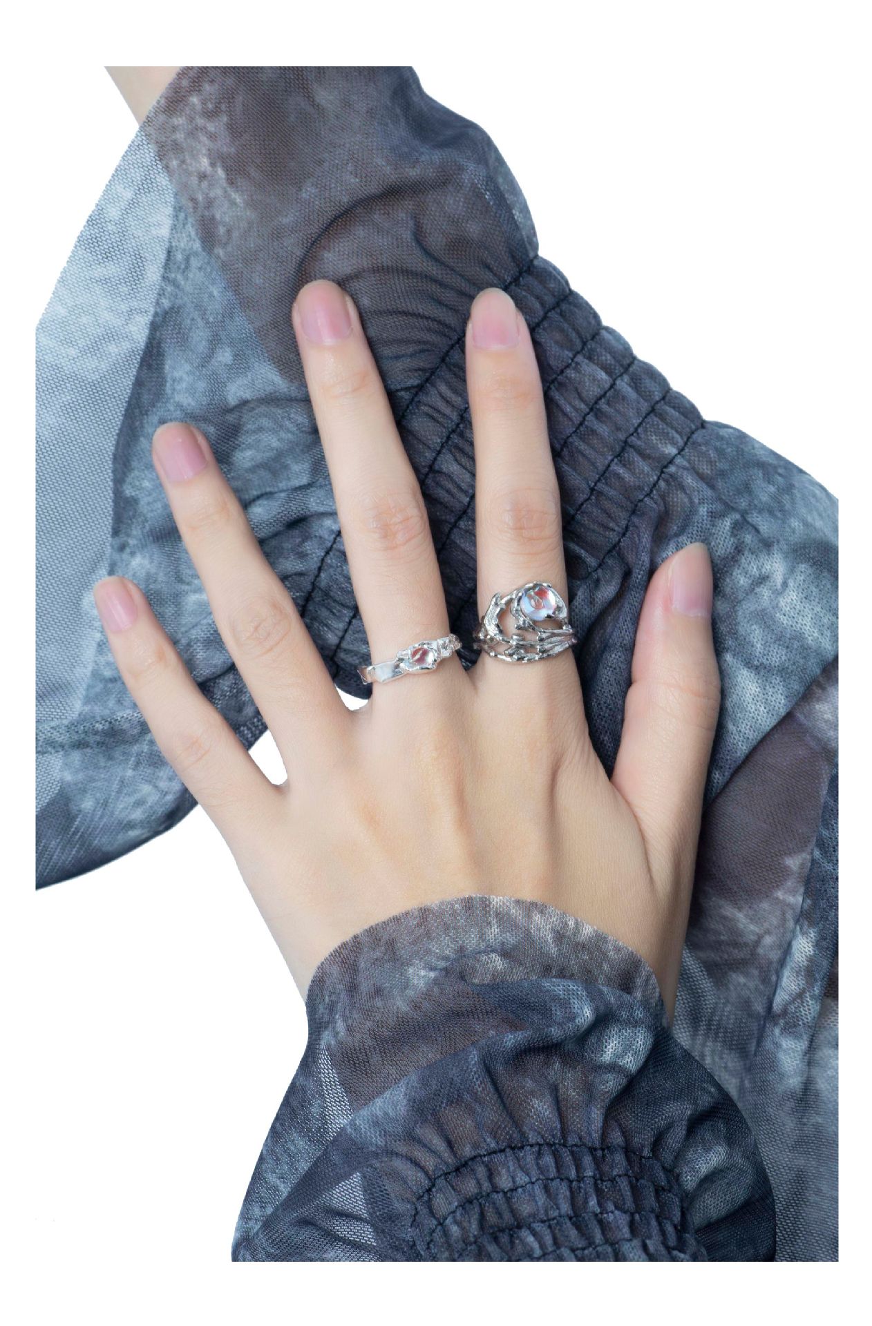 Fashion Geometric Copper Plating Artificial Gemstones Rings 1 Piece